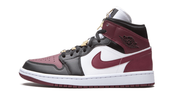 Air Jordan 1 Mid Se Black Dark Beetroot
