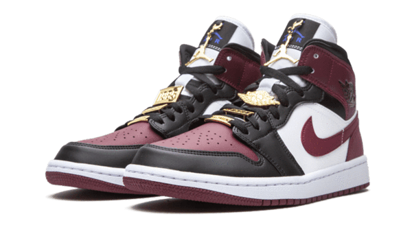 Air Jordan 1 Mid Se Black Dark Beetroot – תמונה 2