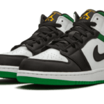 Air Jordan 1 Mid Se White Laser Orange Lucky Green – תמונה 2